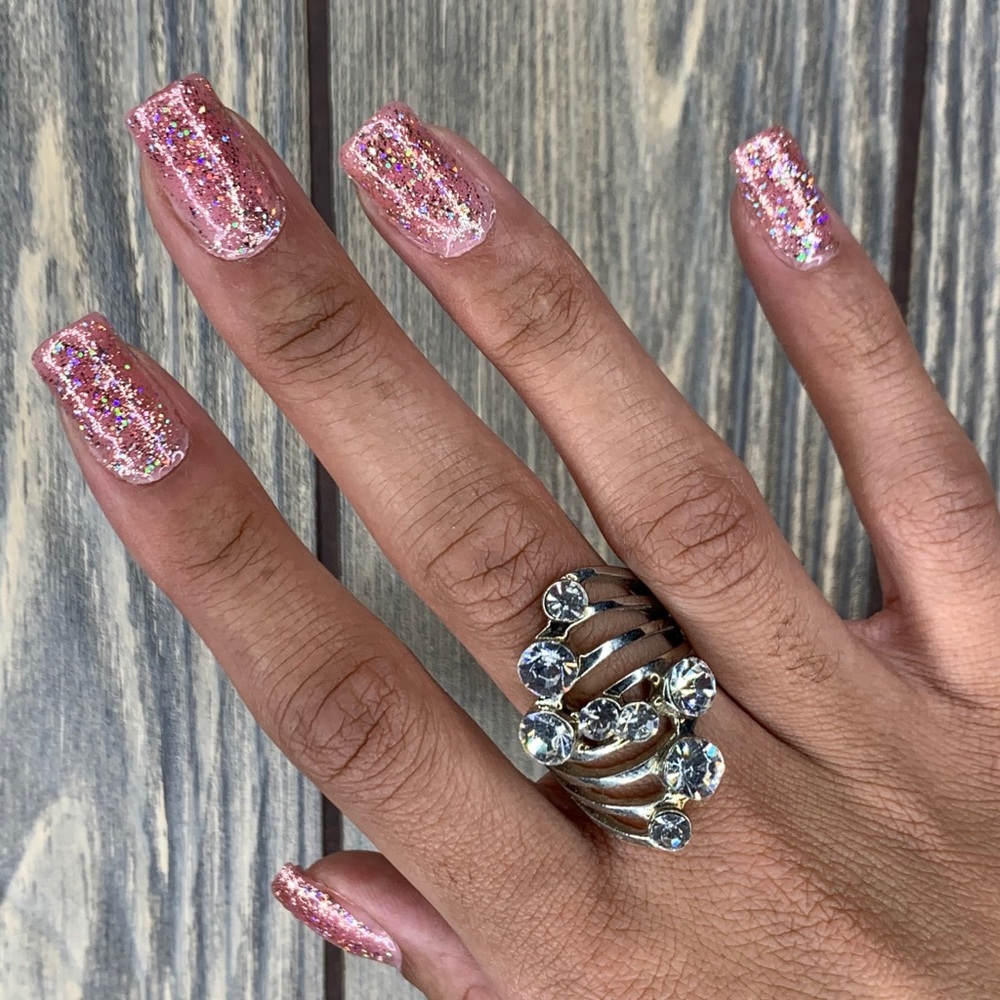 Crystal swirly ring